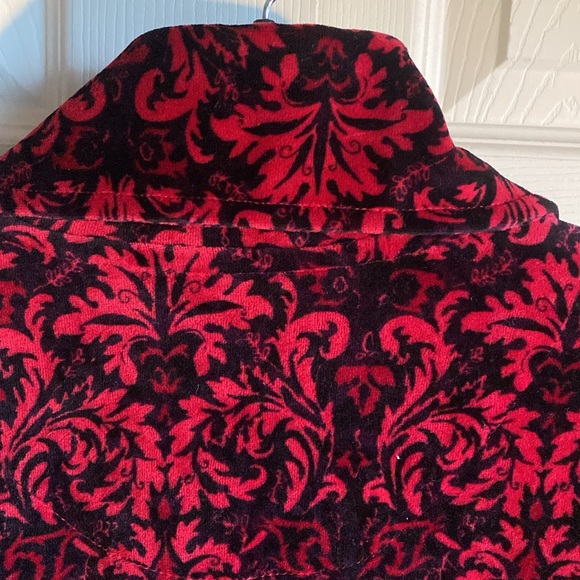 Charter Club Petite Long Sleeve Zipper Close Pockets Velour Top Meduim-Petite - Picture 9 of 14